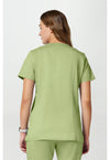 Cucumber - Cherokee WW Revolution Women Scrub Top - Back View