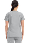 Grey - Cherokee WW Revolution Women Scrub Top - Back View