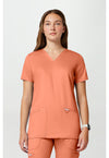Papaya Juice - Cherokee WW Revolution Women Scrub Top - Front View