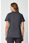 Pewter - Cherokee WW Revolution Women Scrub Top - Back View