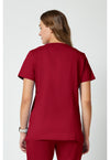 Red - Cherokee WW Revolution Women Scrub Top - Back View