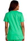 Sparkling Jade - Cherokee WW Revolution Women Scrub Top - Back View