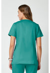 Soft Marine - Cherokee WW Revolution Women Scrub Top - Back View
