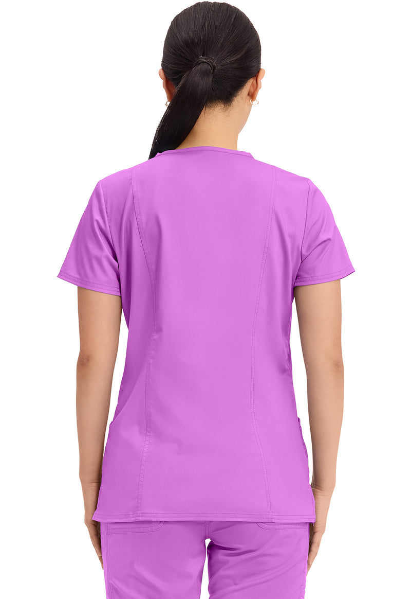 Sweet Berry - Cherokee WW Revolution Women Scrub Top - Back View