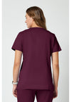 Wine - Cherokee WW Revolution Women Scrub Top - Back View