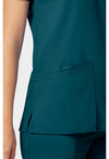 Caribbean Blue - Cherokee Cherokee WW Revolution Women's Scrub Top - Detail 3 View