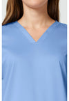 Ciel Blue - Cherokee Cherokee WW Revolution Women's Scrub Top - Detail 2 View