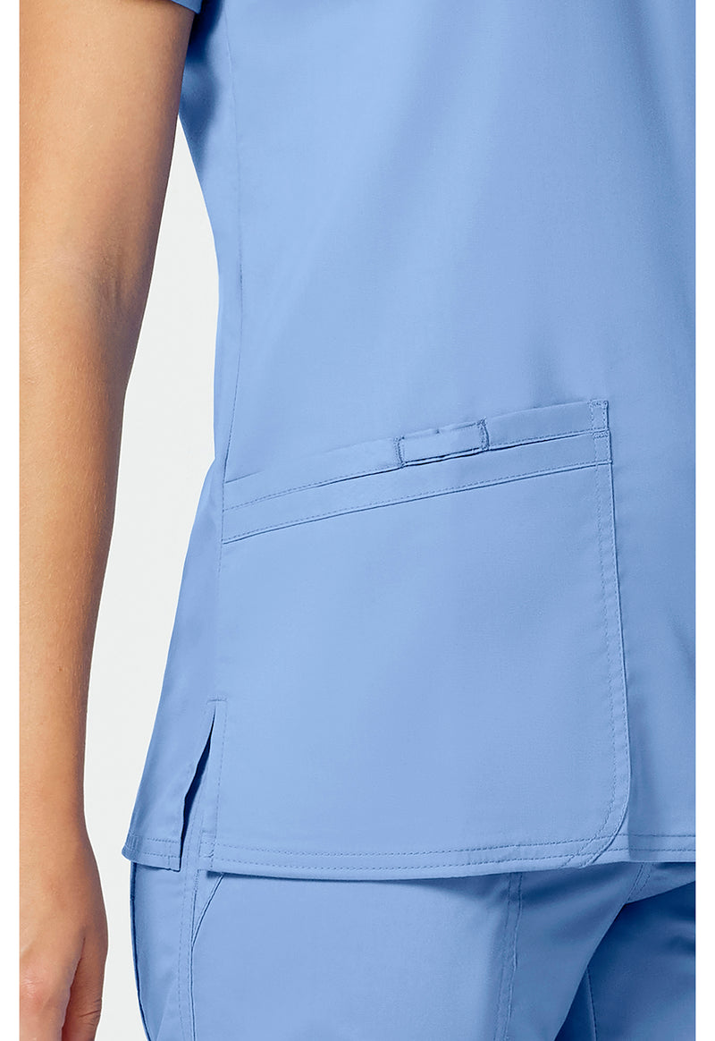 Ciel Blue - Cherokee Cherokee WW Revolution Women's Scrub Top - Detail 3 View
