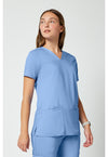 Ciel Blue - Cherokee Cherokee WW Revolution Women's Scrub Top - Right Side View