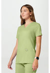 Cucumber - Cherokee Cherokee WW Revolution Women's Scrub Top - Left Side View