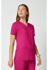 Electric Pink - Cherokee Cherokee WW Revolution Women's Scrub Top - Right Side View