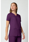 Eggplant - Cherokee Cherokee WW Revolution Women's Scrub Top - Right Side View