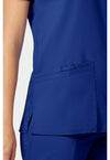 Galaxy Blue - Cherokee Cherokee WW Revolution Women's Scrub Top - Detail 3 View