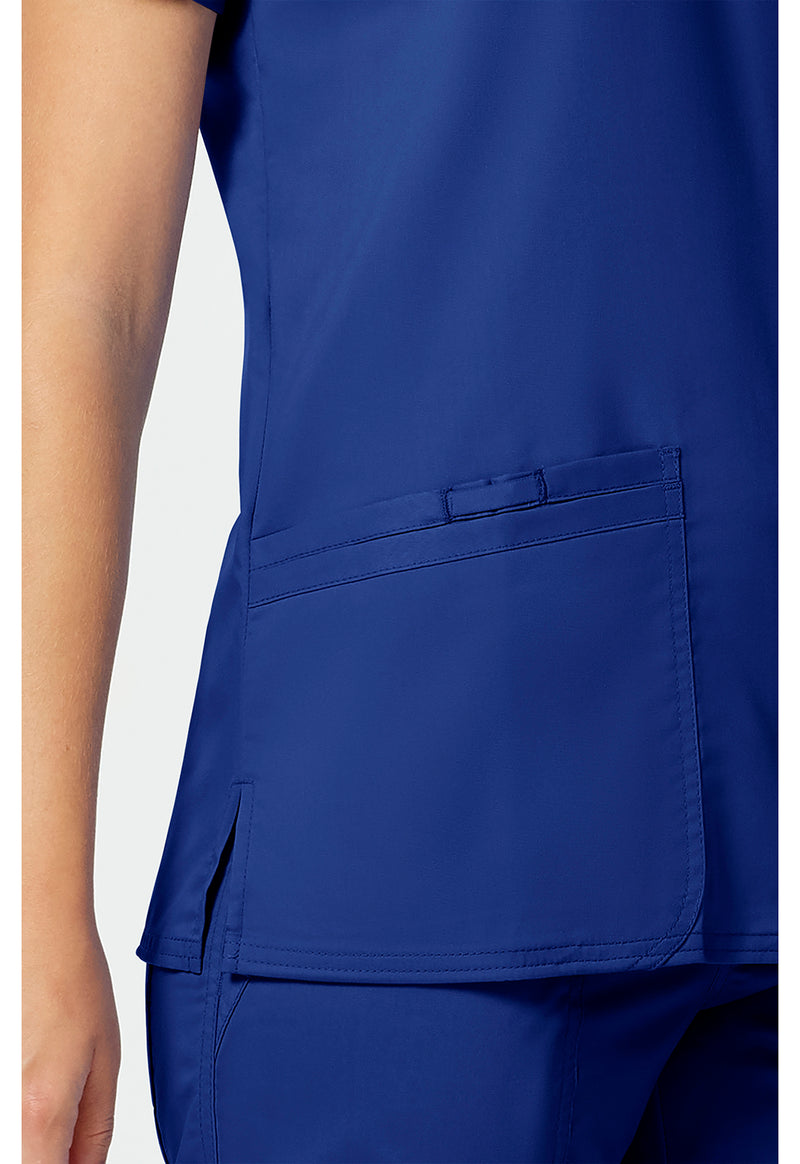Galaxy Blue - Cherokee Cherokee WW Revolution Women's Scrub Top - Detail 3 View
