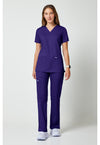 Grape - Cherokee Cherokee WW Revolution Women's Scrub Top - Detail 1 View