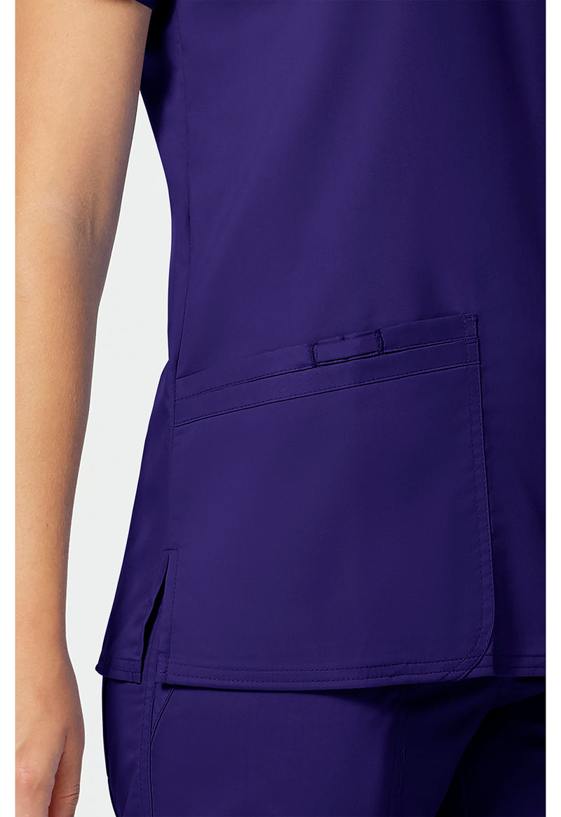 Grape - Cherokee Cherokee WW Revolution Women's Scrub Top - Detail 3 View
