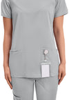 Grey - Cherokee Cherokee WW Revolution Women's Scrub Top - Detail 2 View