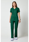 Hunter Green - Cherokee Cherokee WW Revolution Women's Scrub Top - Detail 1 View
