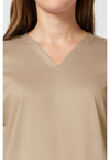 Khaki - Cherokee Cherokee WW Revolution Women's Scrub Top - Detail 2 View