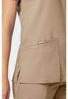Khaki - Cherokee Cherokee WW Revolution Women's Scrub Top - Detail 3 View