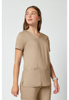 Khaki - Cherokee Cherokee WW Revolution Women's Scrub Top - Right Side View