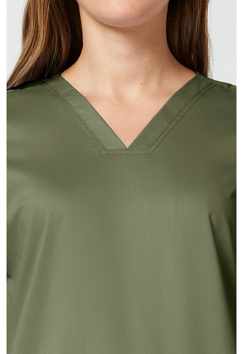 Olive - Cherokee Cherokee WW Revolution Women's Scrub Top - Detail 2 View