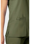 Olive - Cherokee Cherokee WW Revolution Women's Scrub Top - Detail 3 View