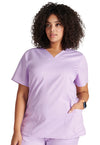 Purple Freesia - Cherokee Cherokee WW Revolution Women's Scrub Top - Detail 1 View