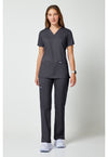 Pewter - Cherokee Cherokee WW Revolution Women's Scrub Top - Detail 1 View