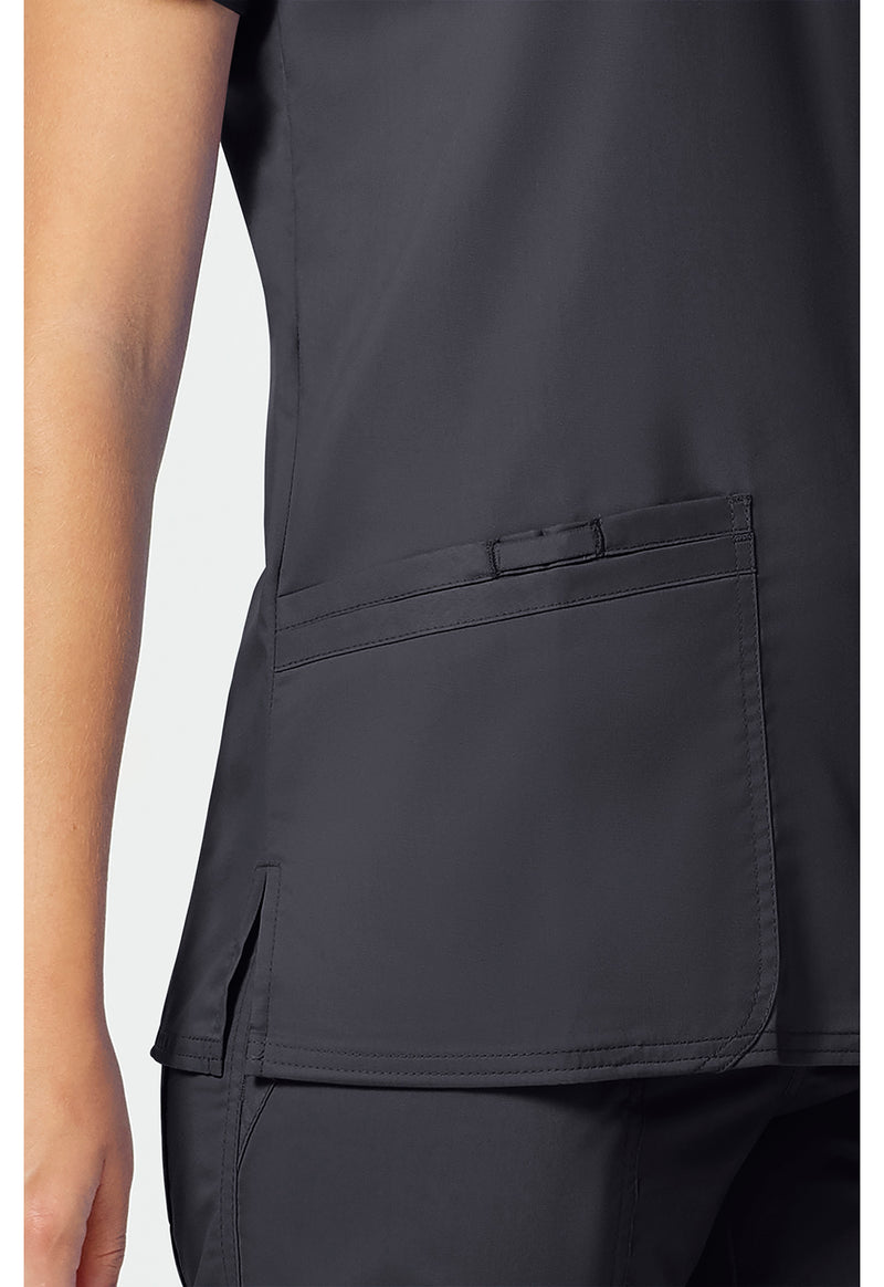 Pewter - Cherokee Cherokee WW Revolution Women's Scrub Top - Detail 3 View