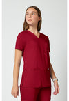 Red - Cherokee Cherokee WW Revolution Women's Scrub Top - Right Side View