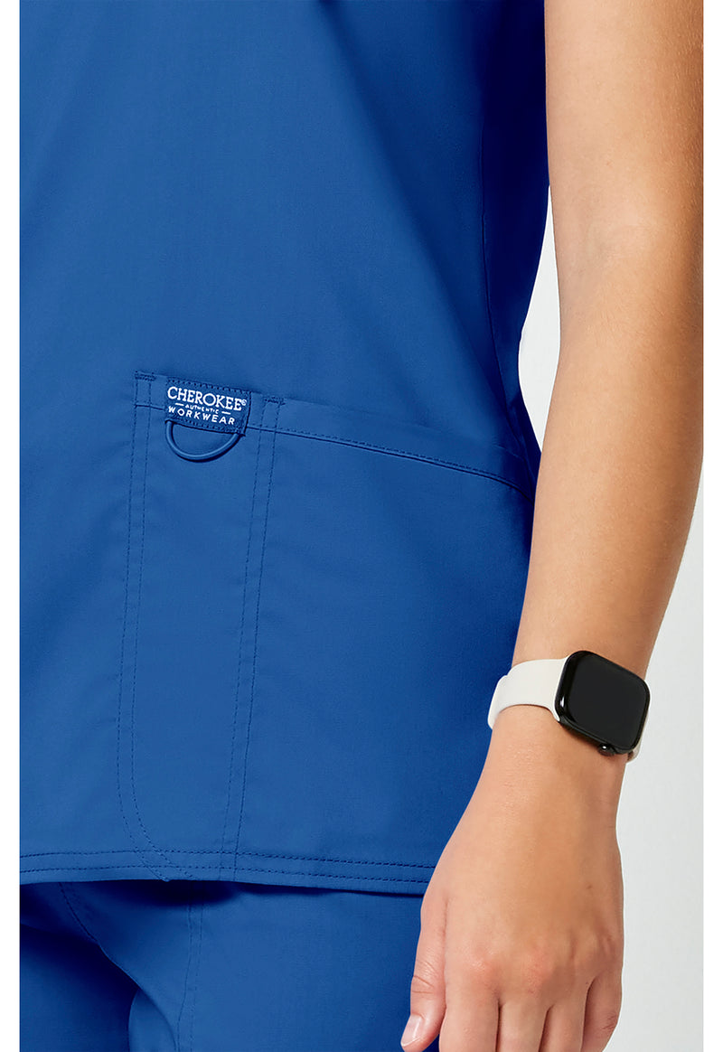 Royal - Cherokee Cherokee WW Revolution Women's Scrub Top - Detail 4 View