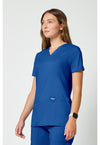 Royal - Cherokee Cherokee WW Revolution Women's Scrub Top - Left Side View