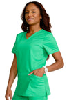 Sparkling Jade - Cherokee Cherokee WW Revolution Women's Scrub Top - Left Side View
