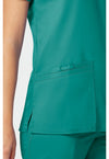 Soft Marine - Cherokee Cherokee WW Revolution Women's Scrub Top - Detail 3 View