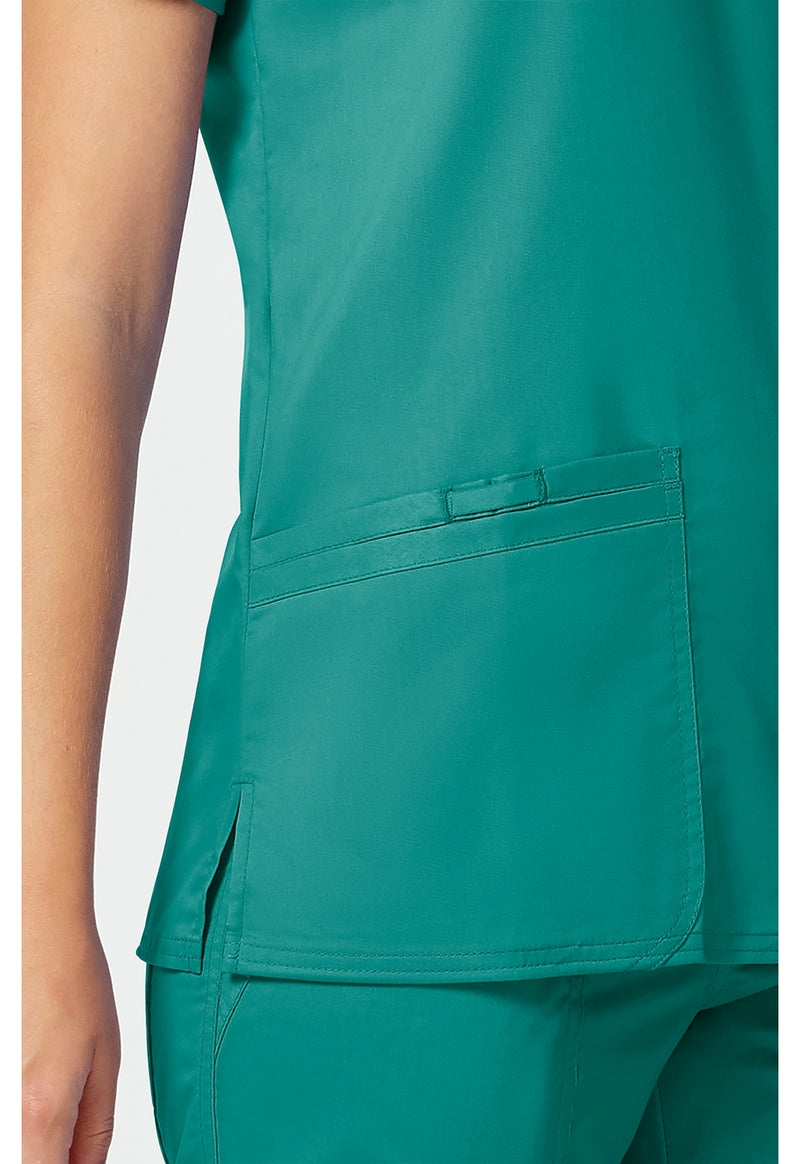 Soft Marine - Cherokee Cherokee WW Revolution Women's Scrub Top - Detail 3 View