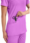 Sweet Berry - Cherokee Cherokee WW Revolution Women's Scrub Top - Detail 3 View