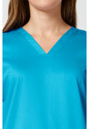 Turquoise - Cherokee Cherokee WW Revolution Women's Scrub Top - Detail 2 View