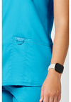Turquoise - Cherokee Cherokee WW Revolution Women's Scrub Top - Detail 4 View