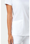 White - Cherokee Cherokee WW Revolution Women's Scrub Top - Detail 3 View