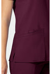 Wine - Cherokee Cherokee WW Revolution Women's Scrub Top - Detail 3 View