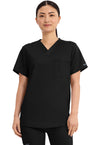 Black - Cherokee WW Revolution Unisex Scrub Top - Front View