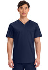 Navy - Cherokee WW Revolution Unisex Scrub Top - Front View