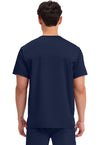 Navy - Cherokee WW Revolution Unisex Scrub Top - Back View