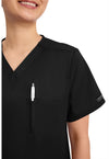 Black - Cherokee Cherokee WW Revolution Unisex Scrub Top - Detail 4 View