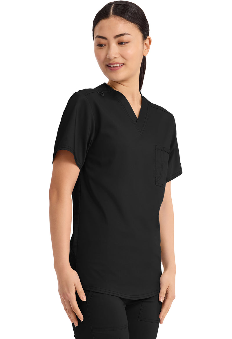 Black - Cherokee Cherokee WW Revolution Unisex Scrub Top - Right Side View