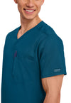 Caribbean Blue - Cherokee Cherokee WW Revolution Unisex Scrub Top - Detail 3 View