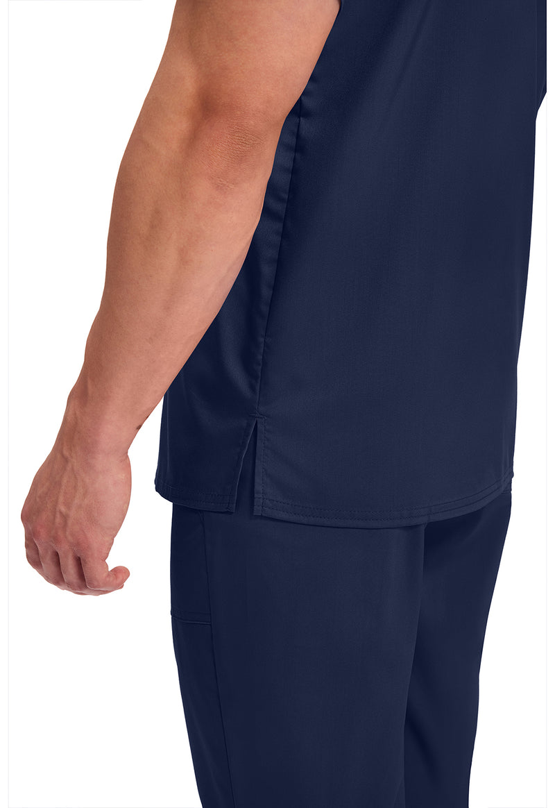 Navy - Cherokee Cherokee WW Revolution Unisex Scrub Top - Detail 4 View