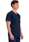 Navy - Cherokee Cherokee WW Revolution Unisex Scrub Top - Right Side View