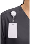 Pewter - Cherokee Cherokee WW Revolution Unisex Scrub Top - Detail 3 View